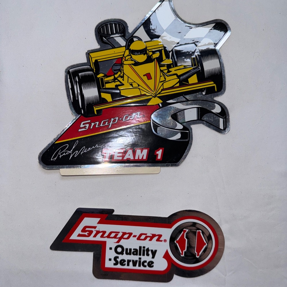 Vintage Snap-on Tools Rick Mears Team 1 Racing Decals Set SSX-845A SS-686A
